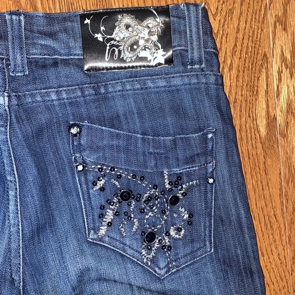 Luxury Fashion  rhinestone design flare jeans - Picture 8 of 9